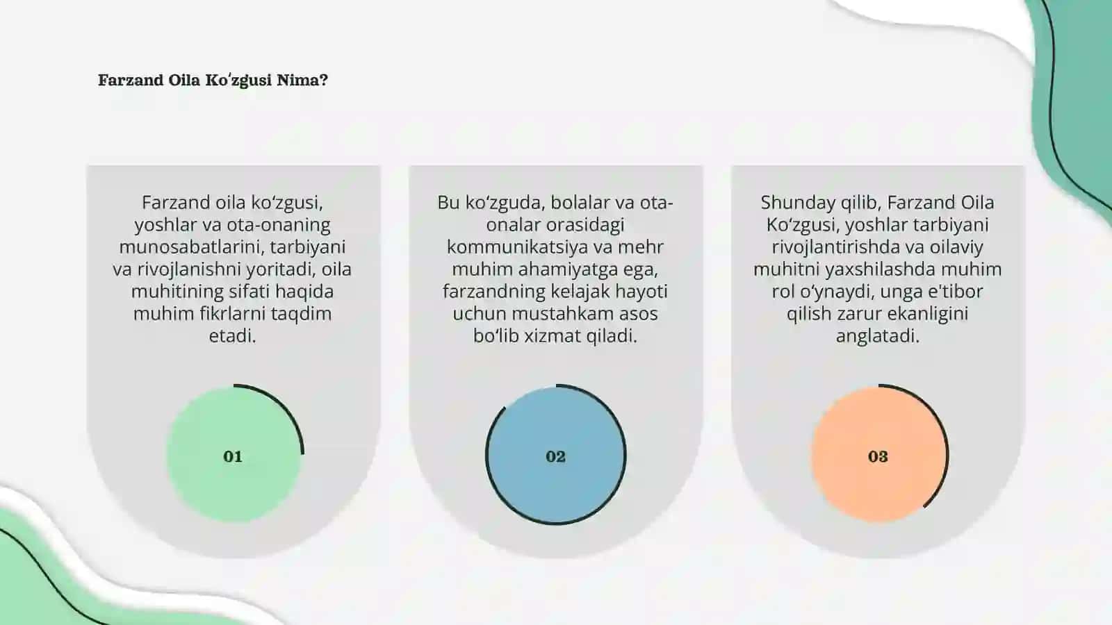 Farzand oila koʻzgusi 3