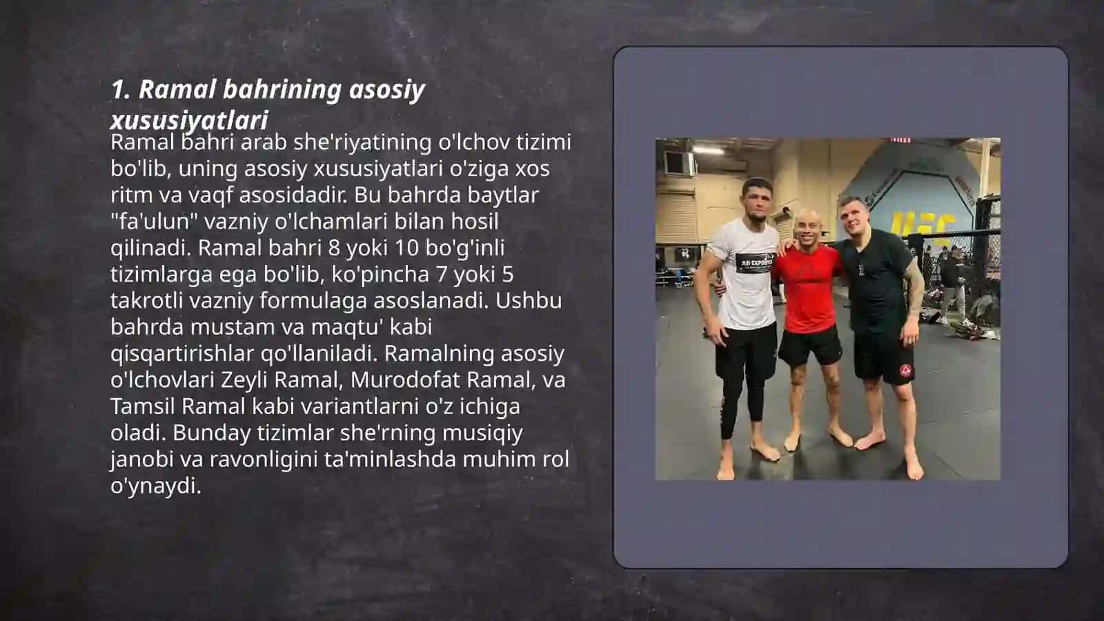 Aruz vaznining ramal bahri 3