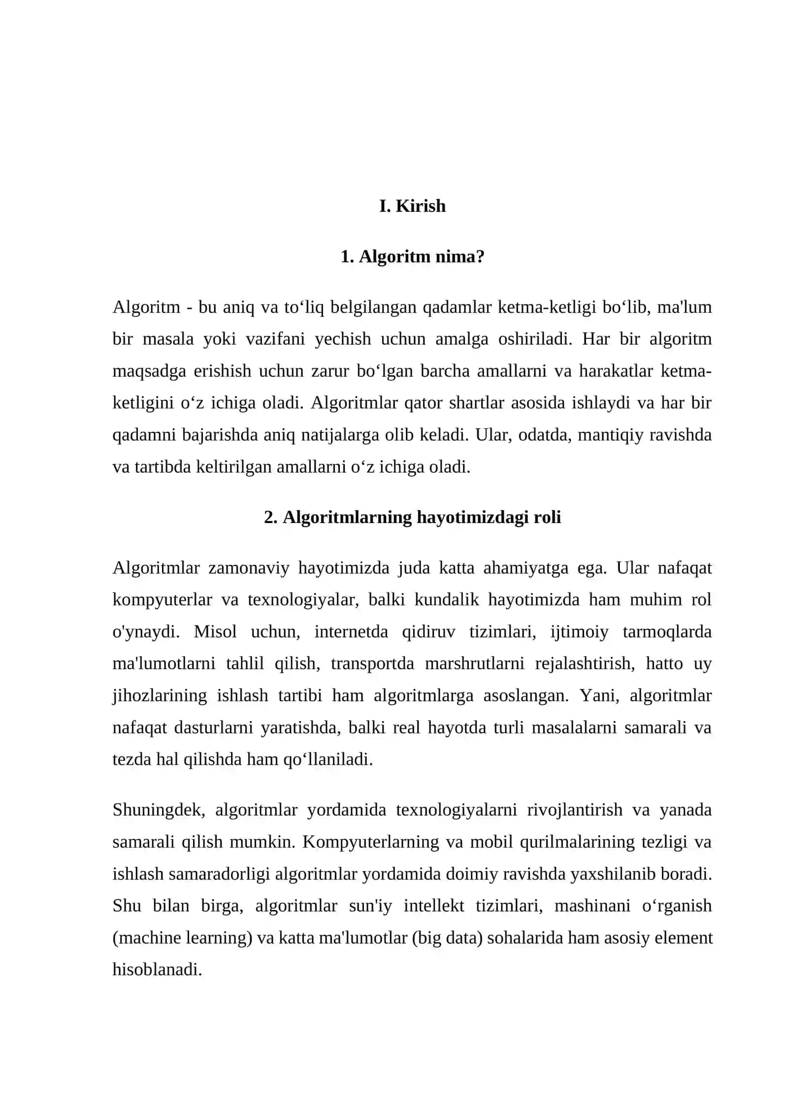 Algoritm xossalari va ularning bir-biridan farqi 3