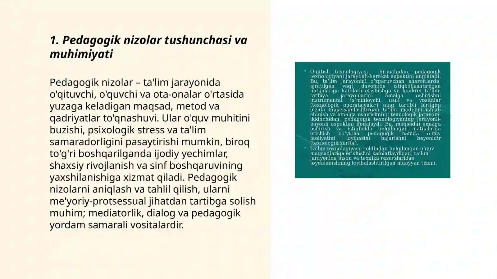 Pedagogik nizolar va ularni bartaraf etish texnologiyasi 3