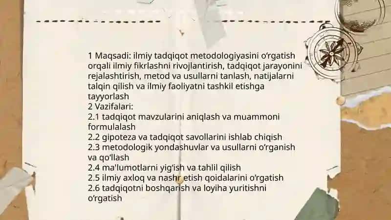 Ilmiy tadqiqot metodologiyasi fanining maqsadi va ilmiy tadqiqot faoliyatini tashkil etish 3