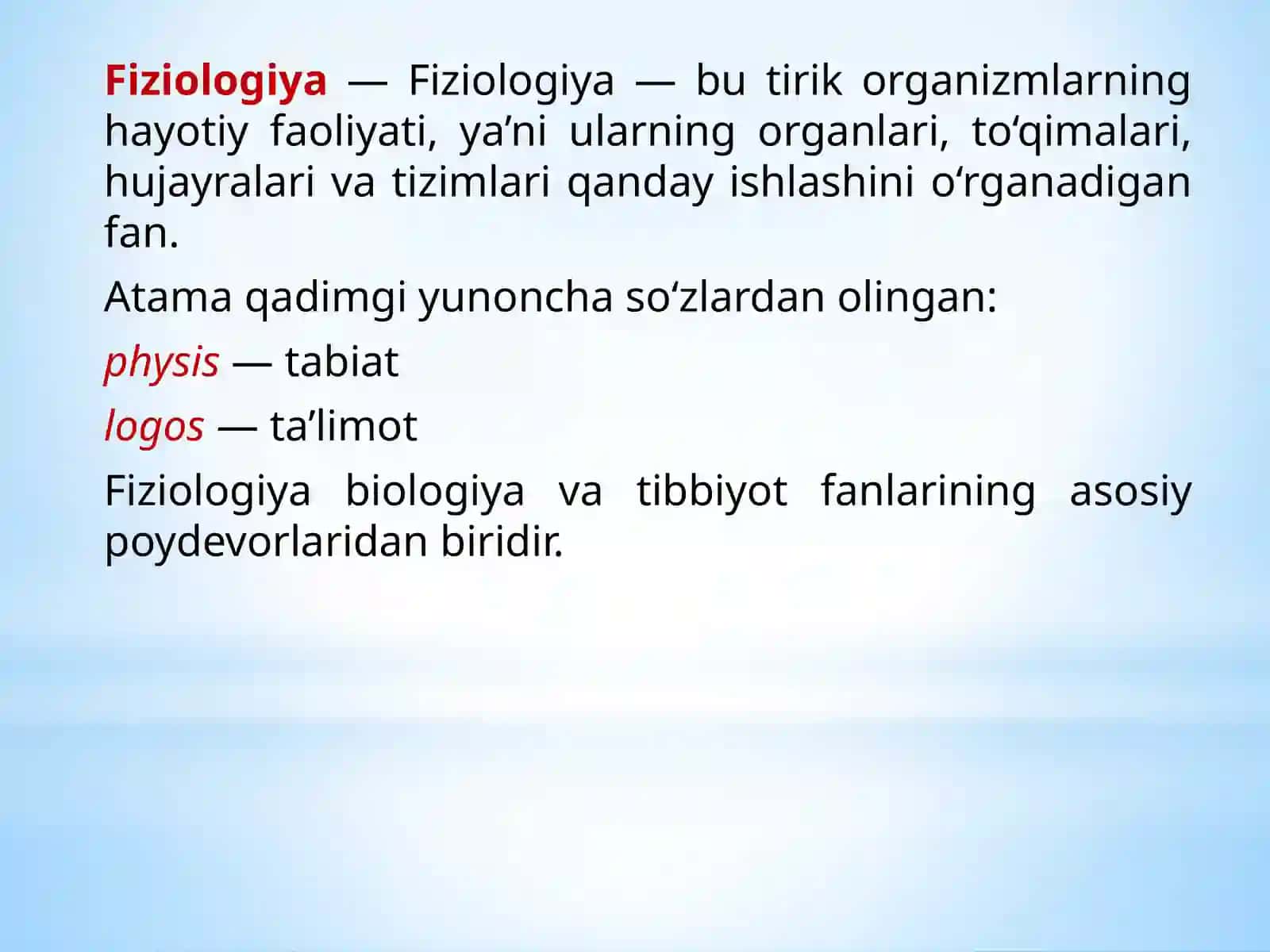 Fiziologiyaga kirish. Qo‘zg‘aluvchan to‘qimalar da bioelektr xodisalar 3