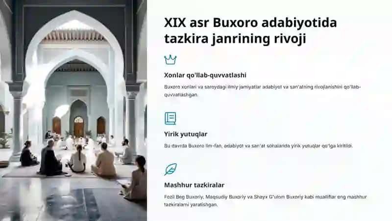 XIX asr Buxoro adabiy muhiti tazkiralari 3
