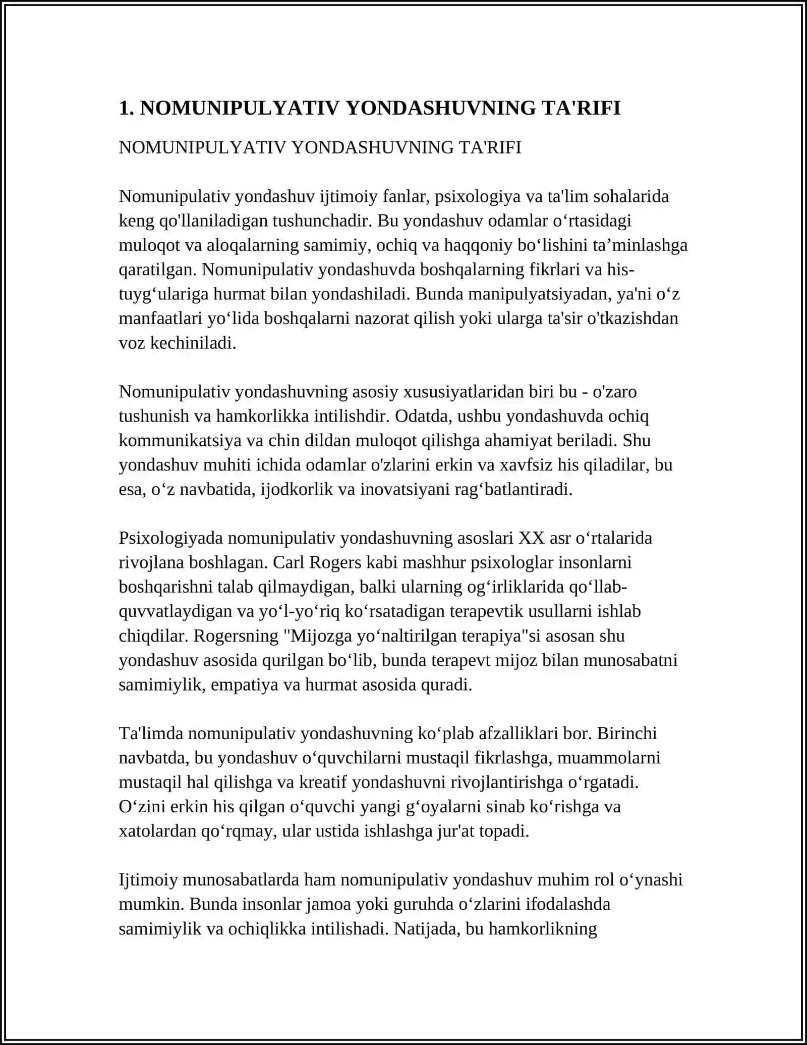 NOMUNIPULYATIV YONDASHUV 3
