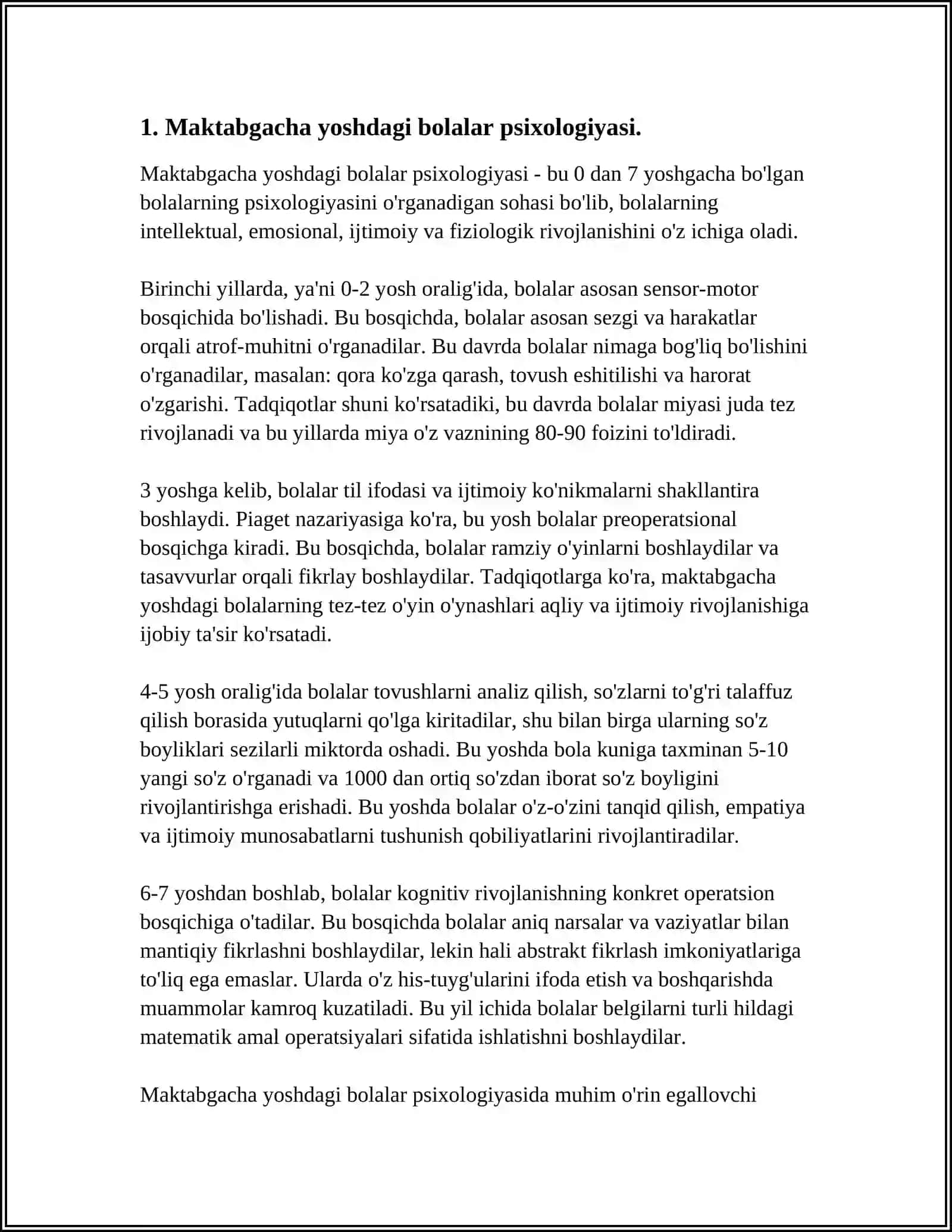 MAKTABGACHA YOSHIDAGI BOLALAR TA’LIM-TARBIYASI 3