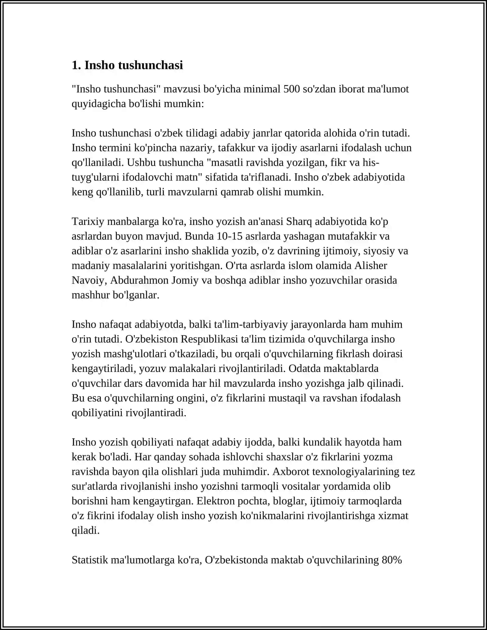 ESSE HAQIDA TUSHUNCHA. ESSA TURLARI 3