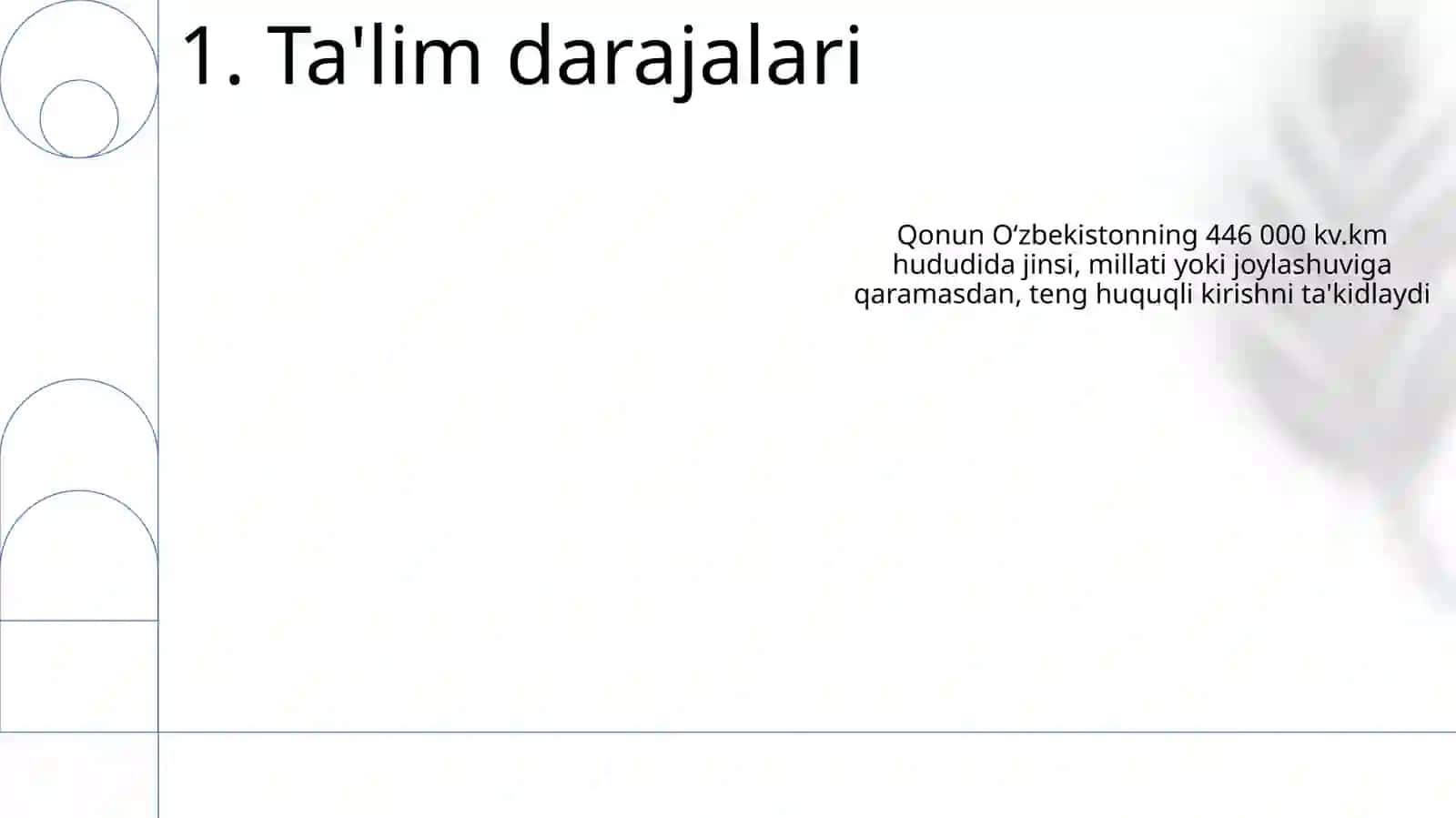 O'zbekiston Respublikasining Talim to'g'risidagi qonuni 3