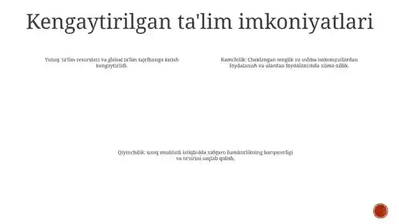 Ta'lim Sohasida Xalqaro Hamkorlikni Yo'Lga Qo'Yilishi Yutuqlari Va Kamchiliklari 3