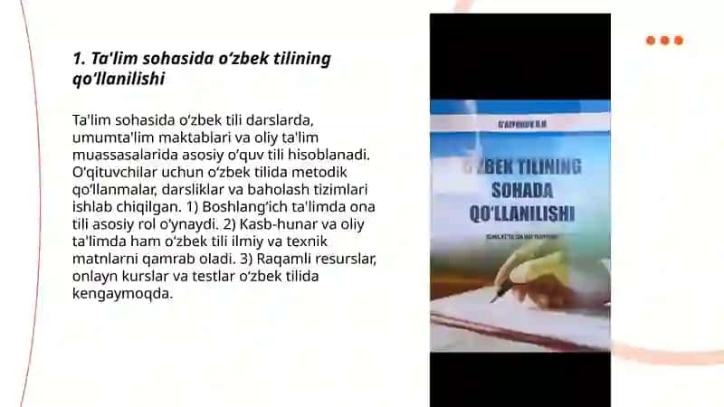 Ta'lim sohasida oʻzbek tilining qoʻllanilishi 3