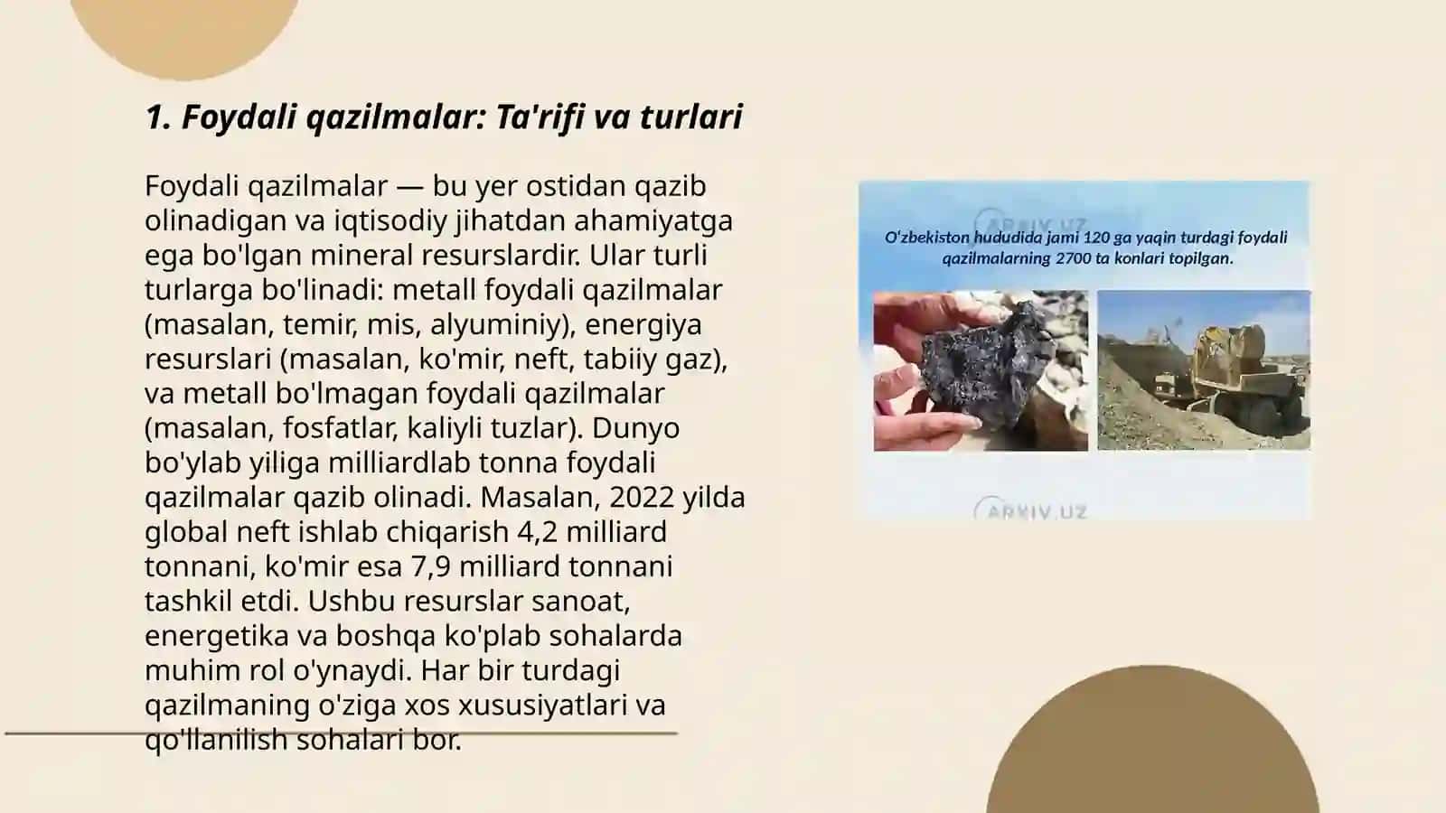 Foydali qazilmalarning miqdor va sifat jihatidan yo‘qotilishlari, ularning tasnifi 3