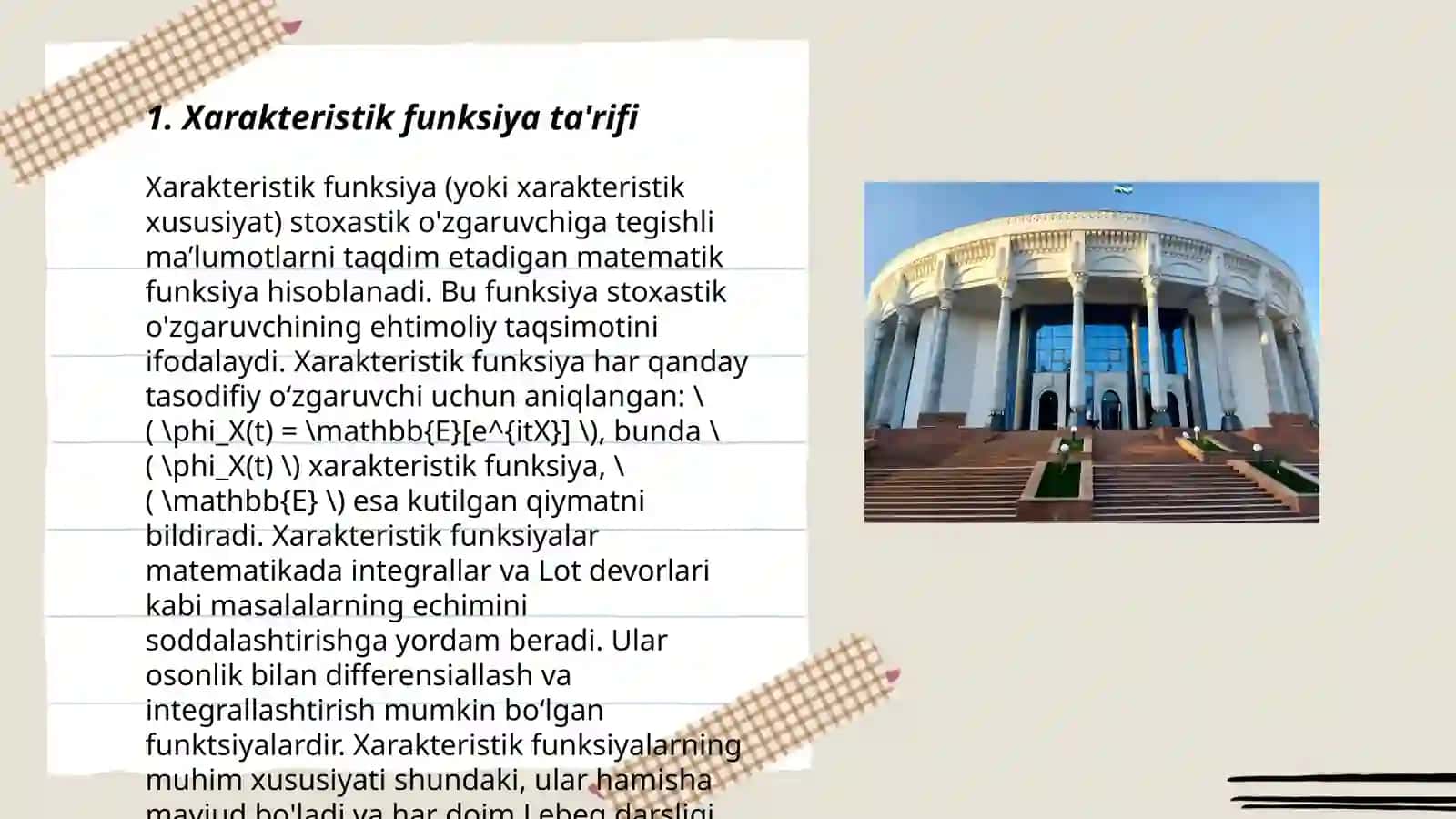 Xarakteristik funksiya xossalari 3