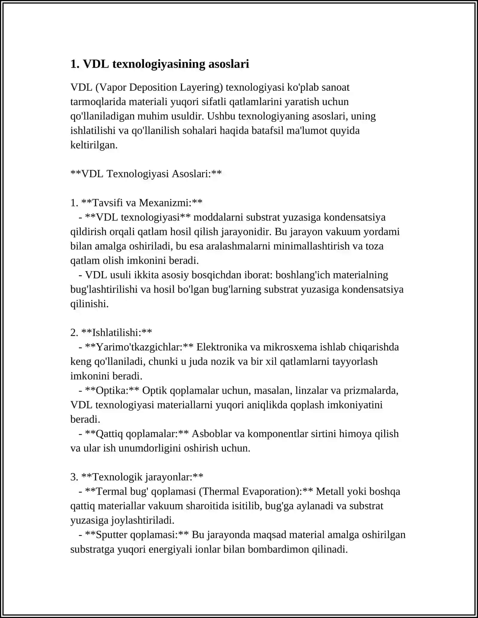 VDL" TEXNOLOGIYASI 3