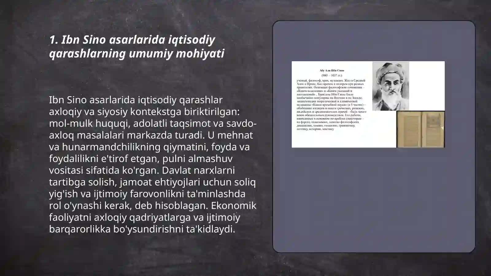 Ibn Sino asarlaridagi iqtisodiy qarashlar 3
