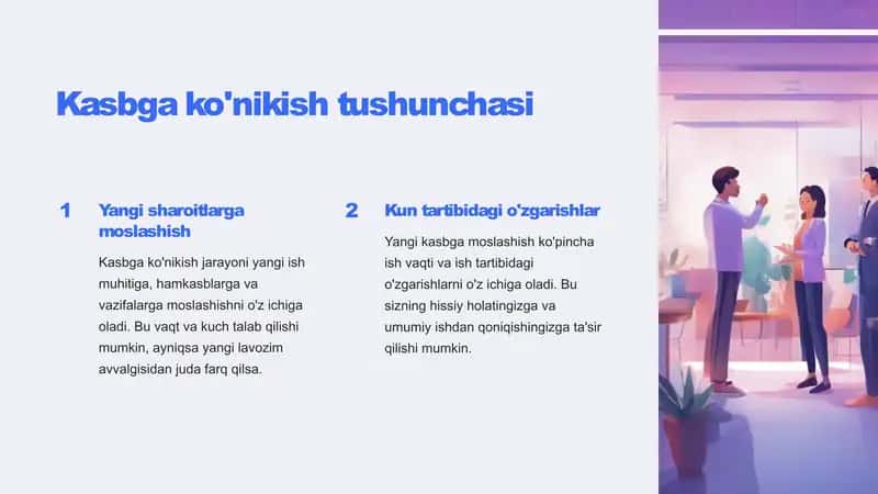 Kasbga ko'nikish tushunchasi 3