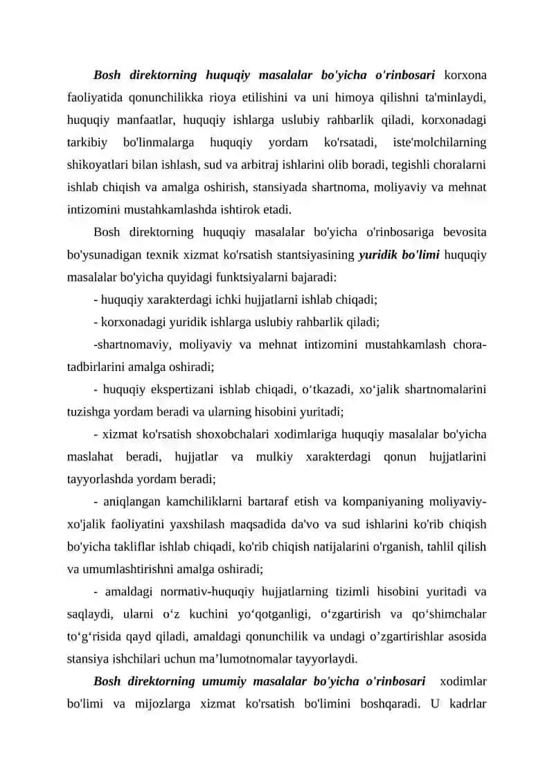 Avtoservis korxonalarining tashkiliy tuzilmasi va boshqarilishi 3