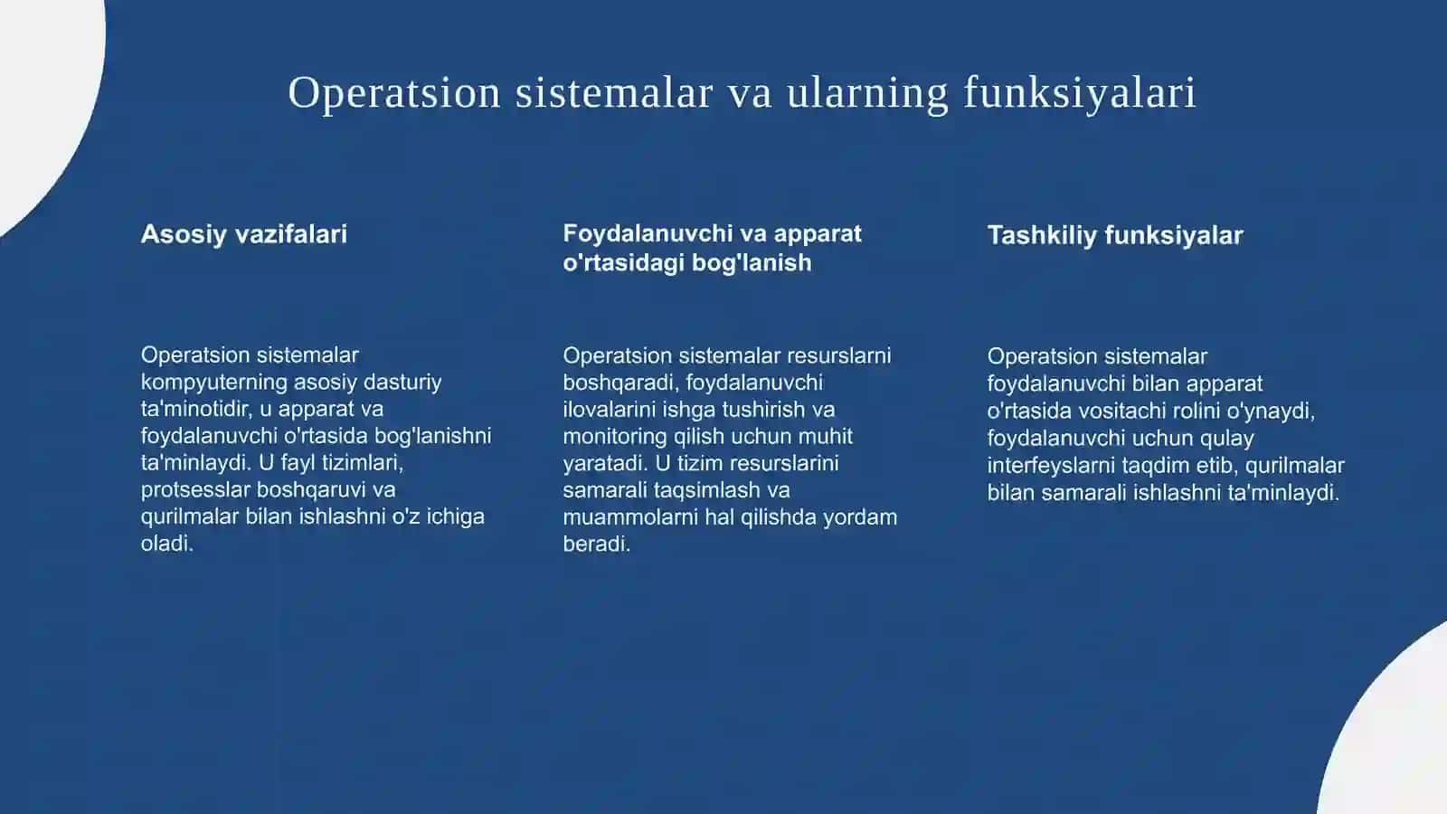 Operatsion sistemalar va ularning turlari 3