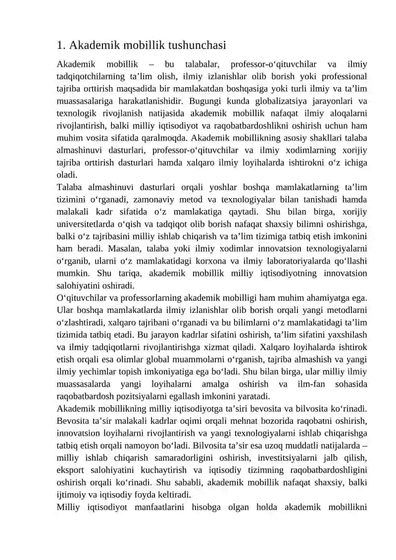 Akademik mobillikning milliy iqtisodiyotga ta'siri 3