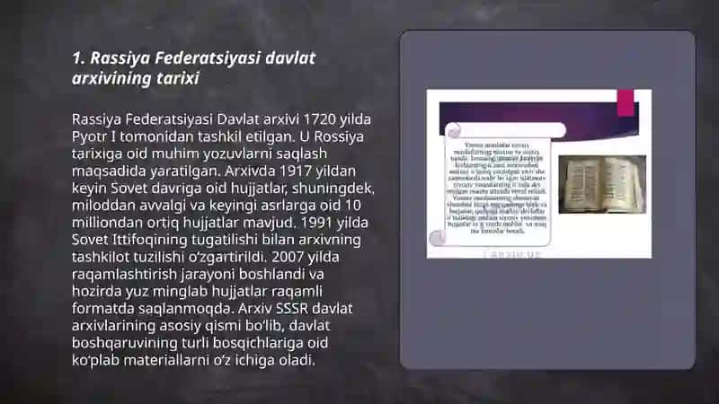 Rassiya Federatsiyasi davlat arxivida Òrta Osiyo tarixiga oid manbalar 3