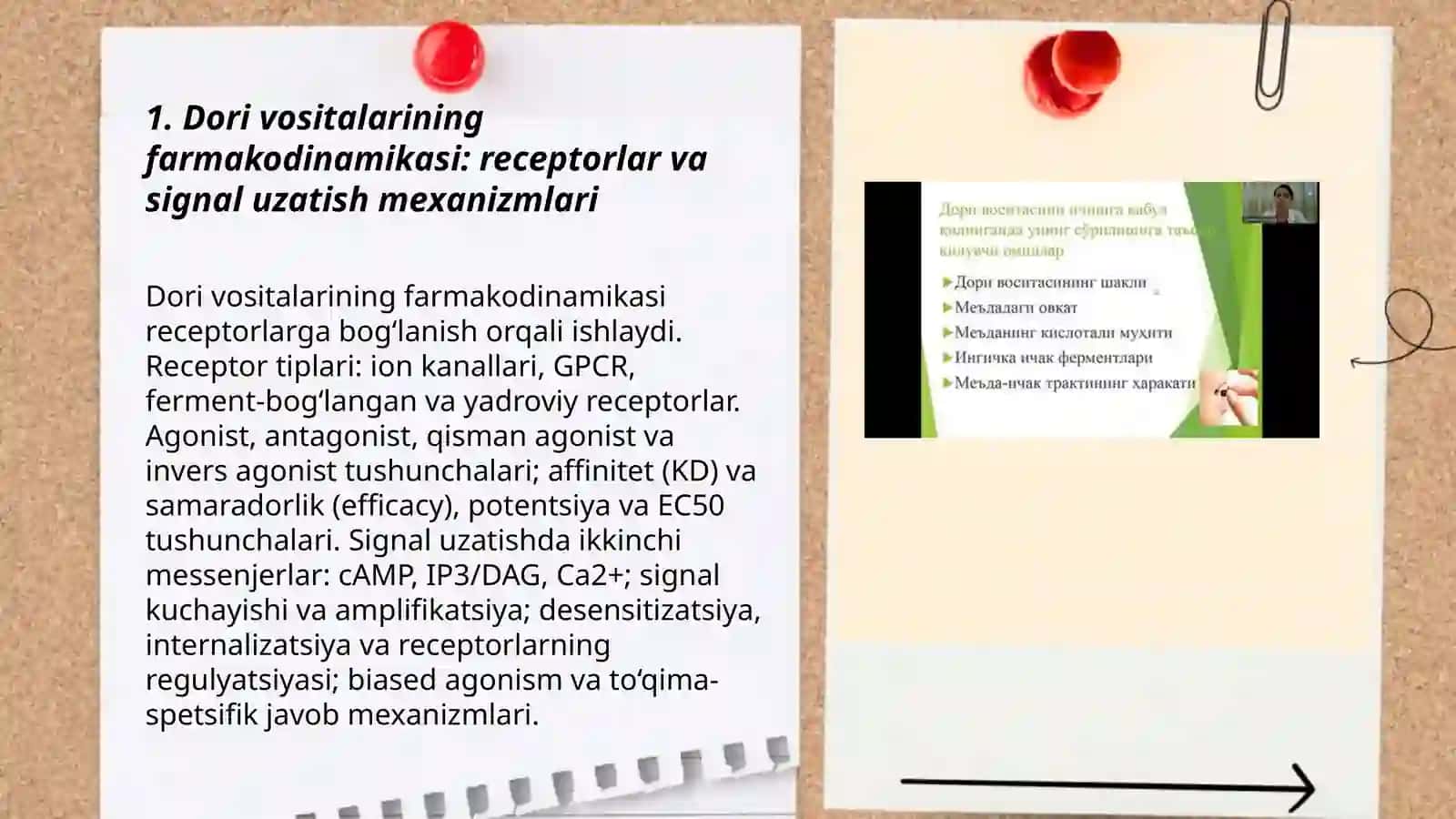 Dori vositalarining farmakodinamikasi va farmakokinetikasi 3
