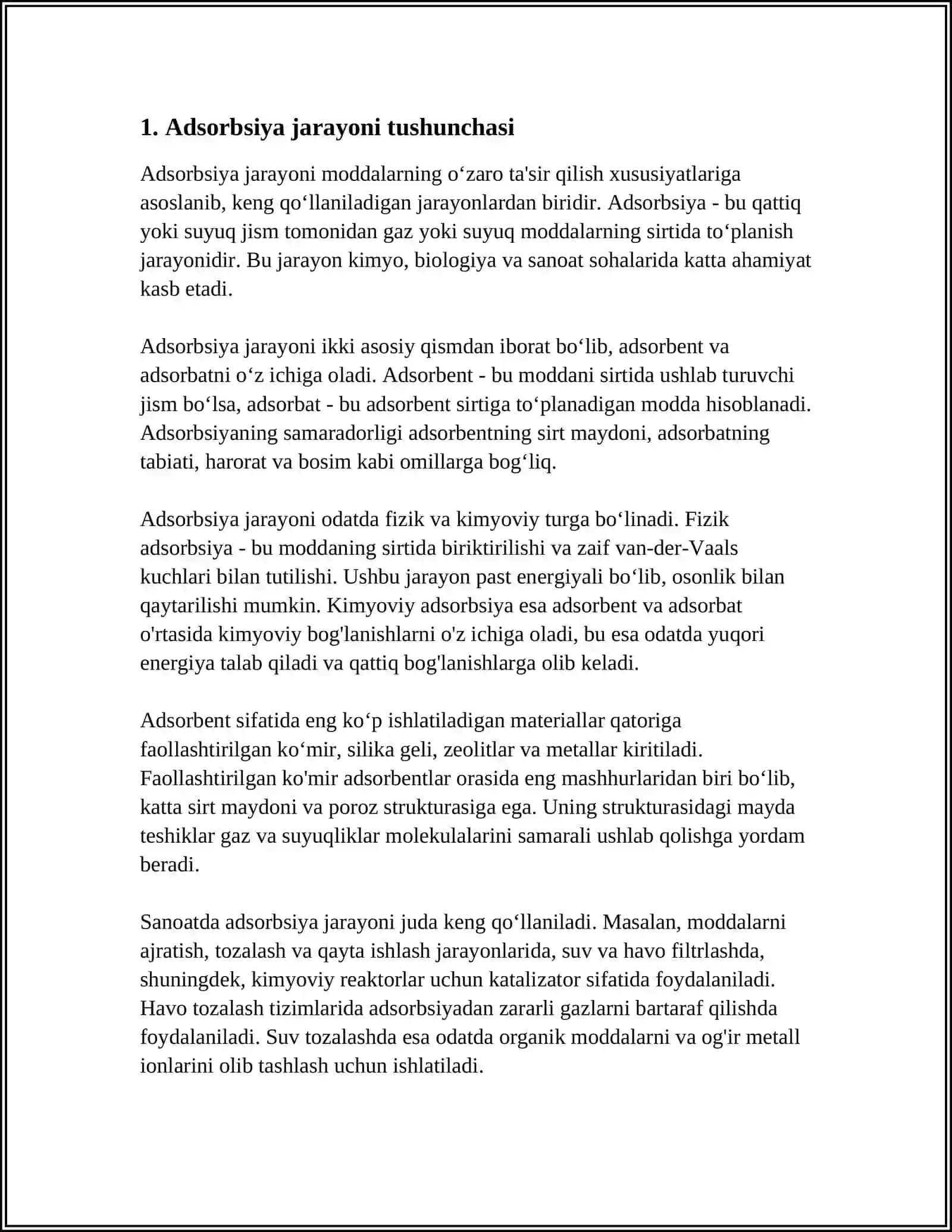 ABSORBSIYA VA ADSORBSIYA USULLARI EKOLOGIYA FANIDAN 3