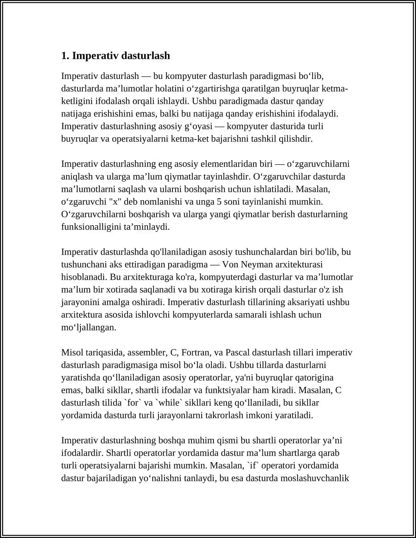 DASTURLASH PARADIGMALARI 3