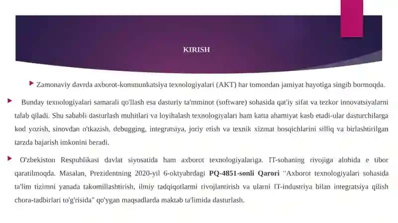 Zamonaviy yo‘nalishlar va rivojlanish tendensiyalari 3