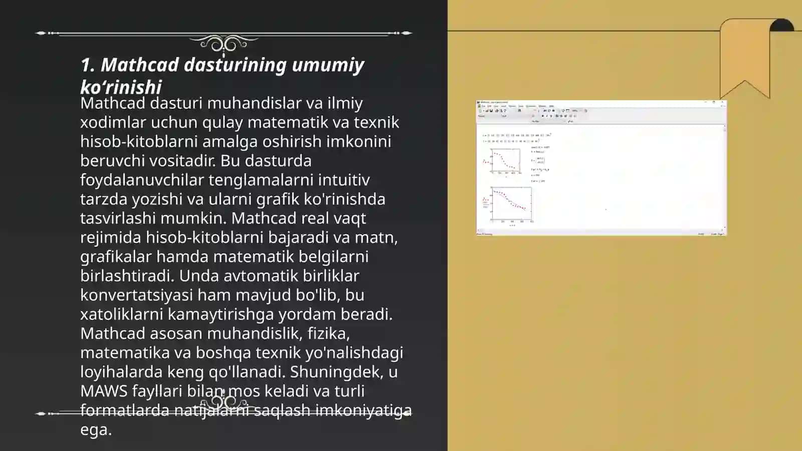 Mathcad dasturi 3