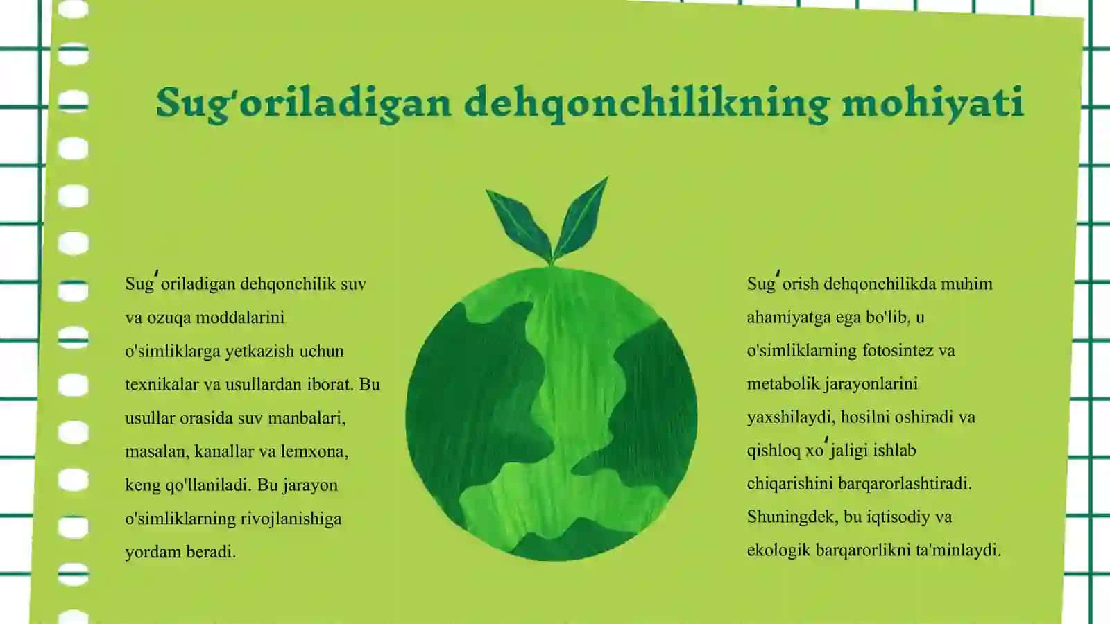 Sugʻoriladigan dehqonchilikning fiziologik asoslari 3