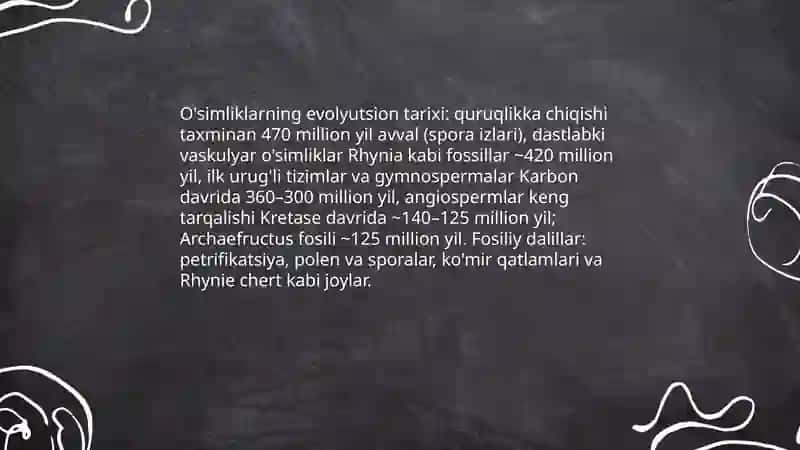 O'zimliklar evolutsiyasi va hujayra biologiyasi (sitologiya) 3