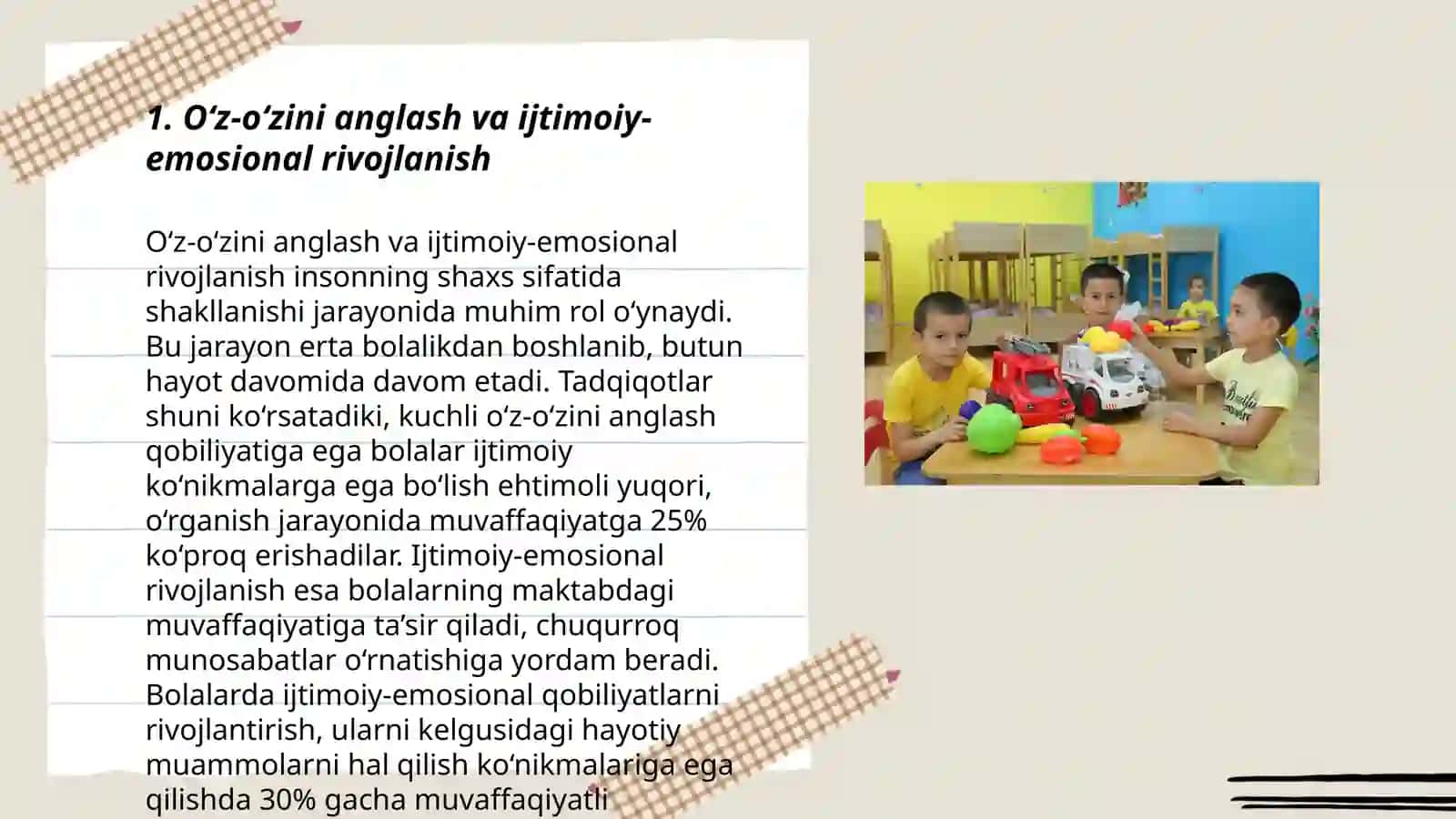 O‘z-o‘zini anglash va ijtimoiy-emosional rivojlanish 3