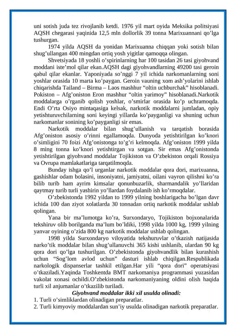 Giyohvandlik va uning zararli oqibatlari 3