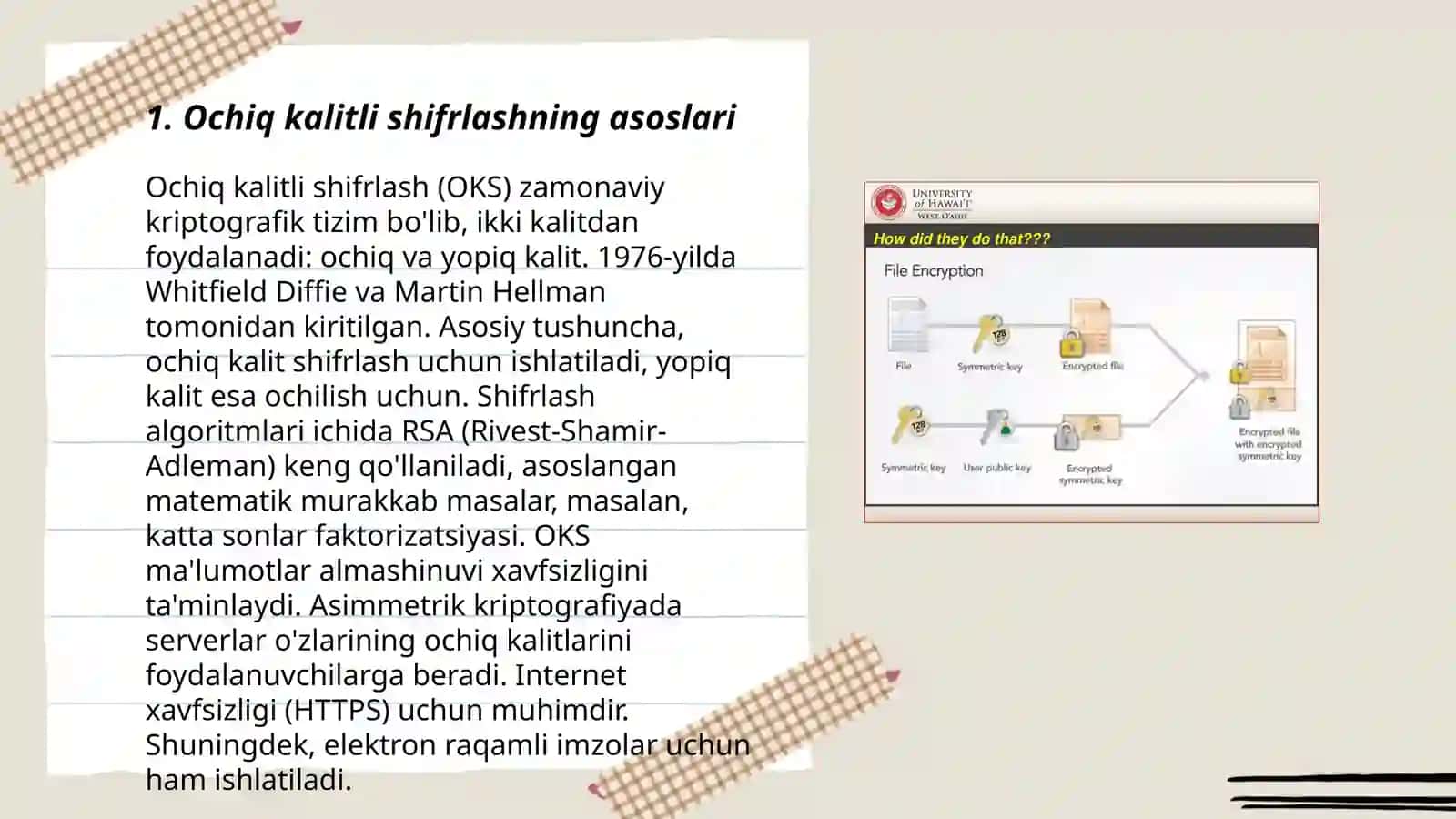 Ochiq kalitli shifrlash algoritmlari 3