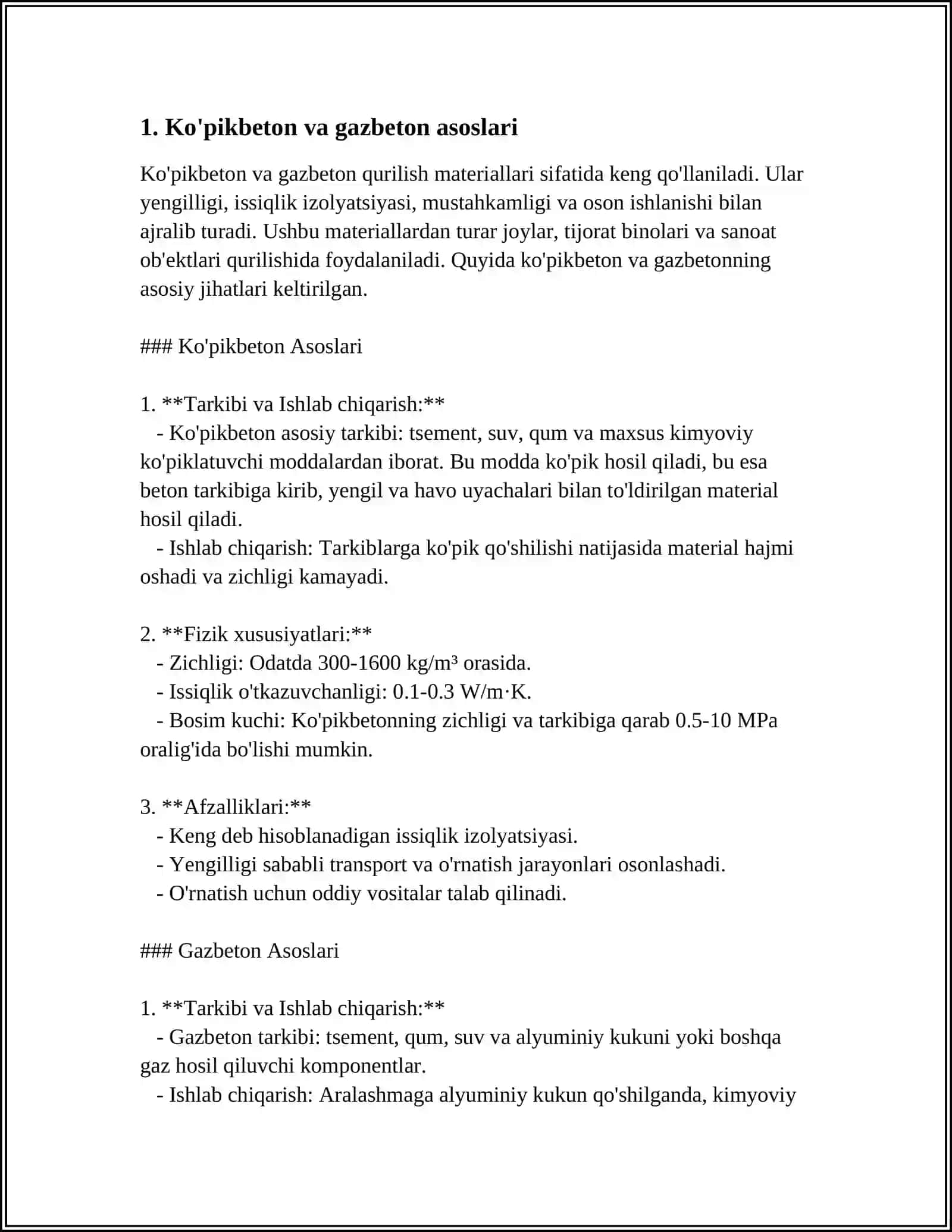KO'PIKBETON VA GAZABETON ISHLAB CHIQARISH TEXNOLOGIYASI 3