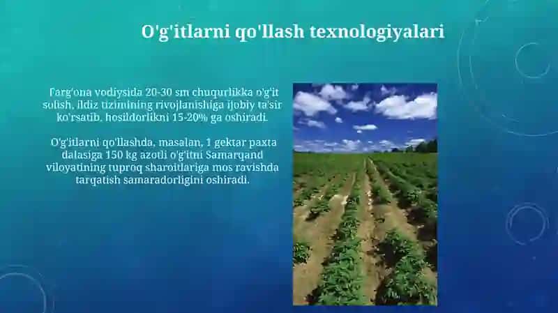 Dehqonchilikda organik va mineral oʻgʻitlarning ahamiyati 3