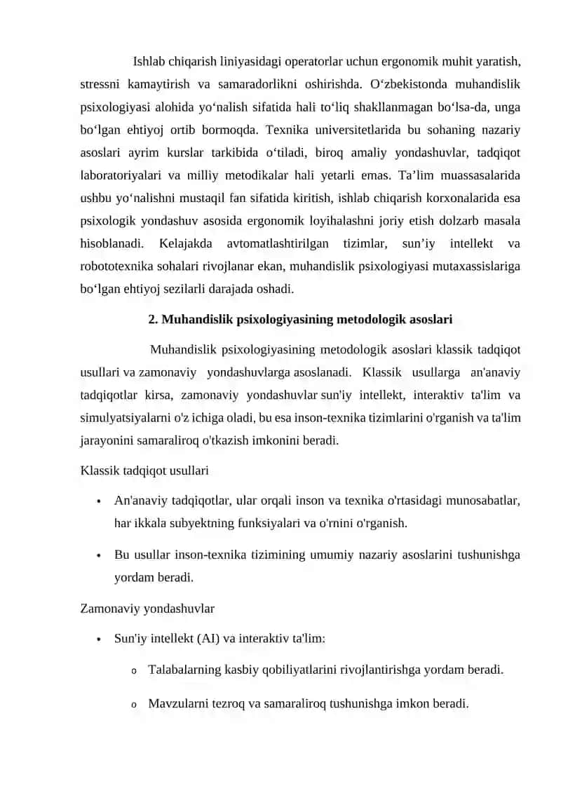 Muhandislik psixologiyasining tamoyillari va metodologik asoslari 3