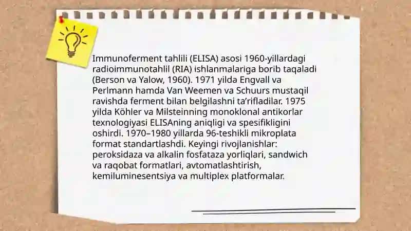 IFA (ELISA) Immoferment taxlili reakciyasi bilan tanishish 3