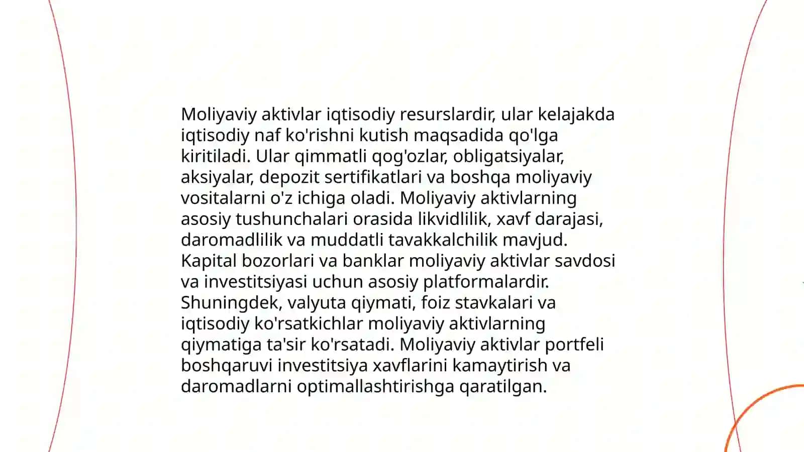 Molyaviy aktivlarining moxiyati va tasniflanishi 3