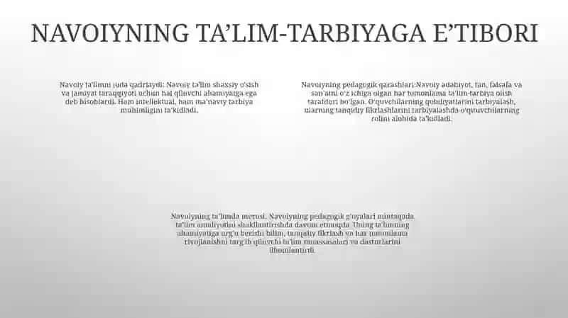 Alisher Navoiyning Pedagogik Qarashlari 3