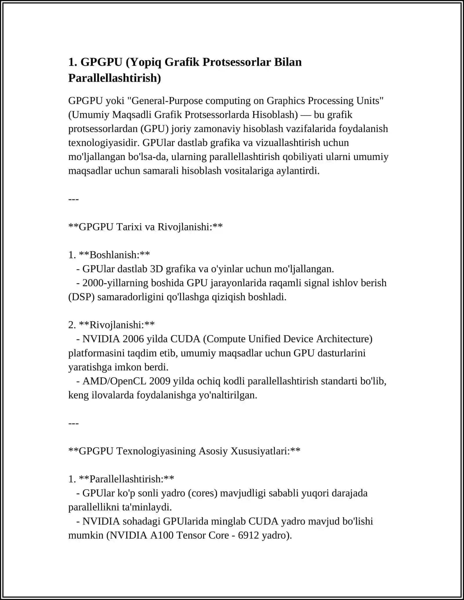 PROTSESSORLARDA QO‘LLANILADIGAN ZAMONAVIY PARALLELASHTIRISH TEXNOLOGIYALARI 3