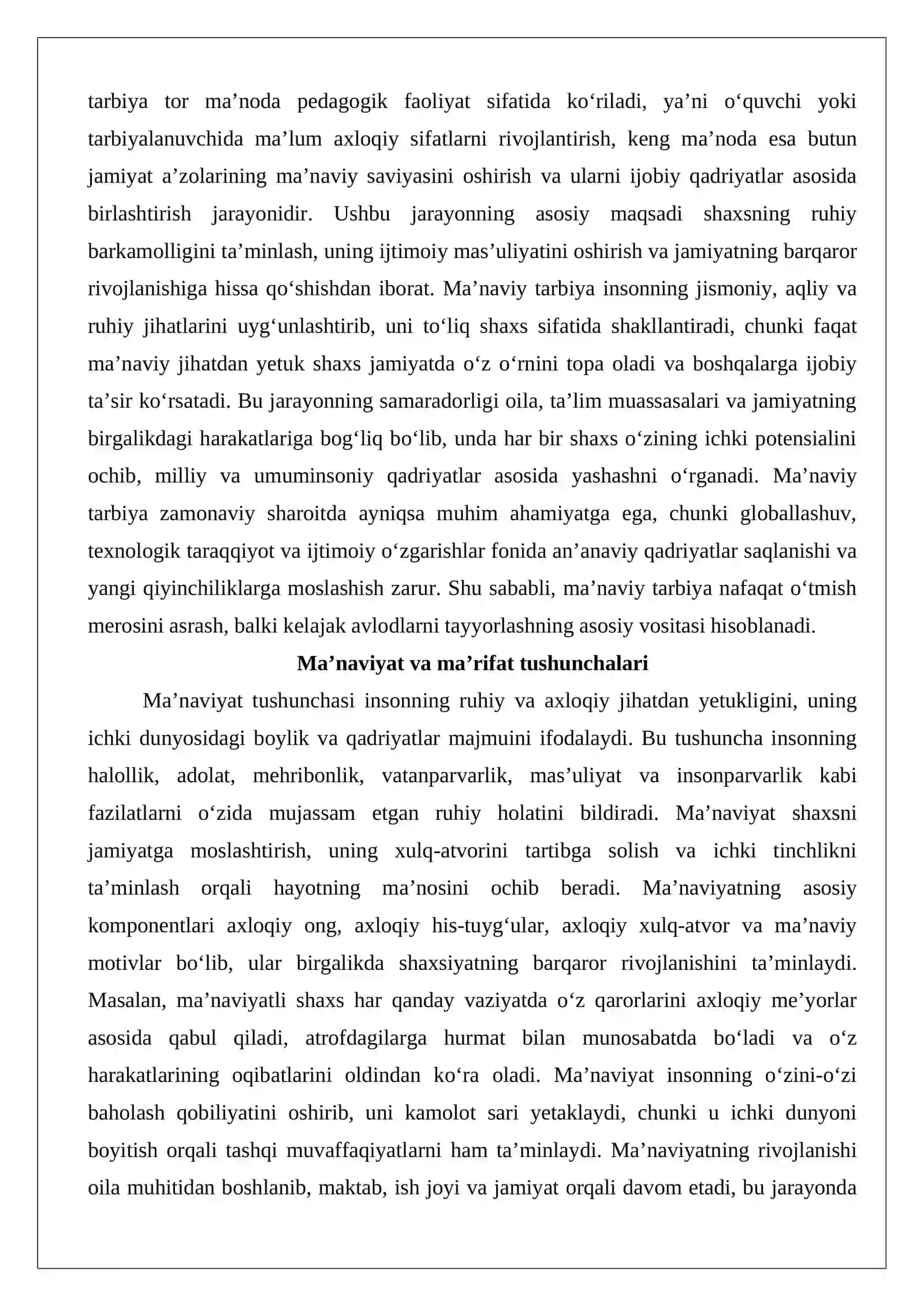 Aholi o‘rtasida ma’naviy tarbiyaning o‘rni 3