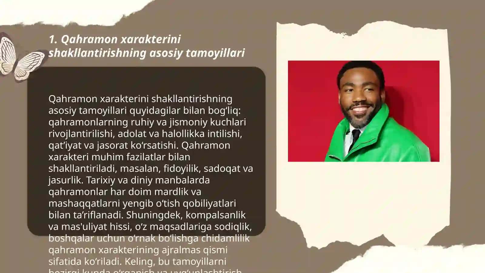 Gomerning qahramonlar xarakterini yaratish mahorati 3