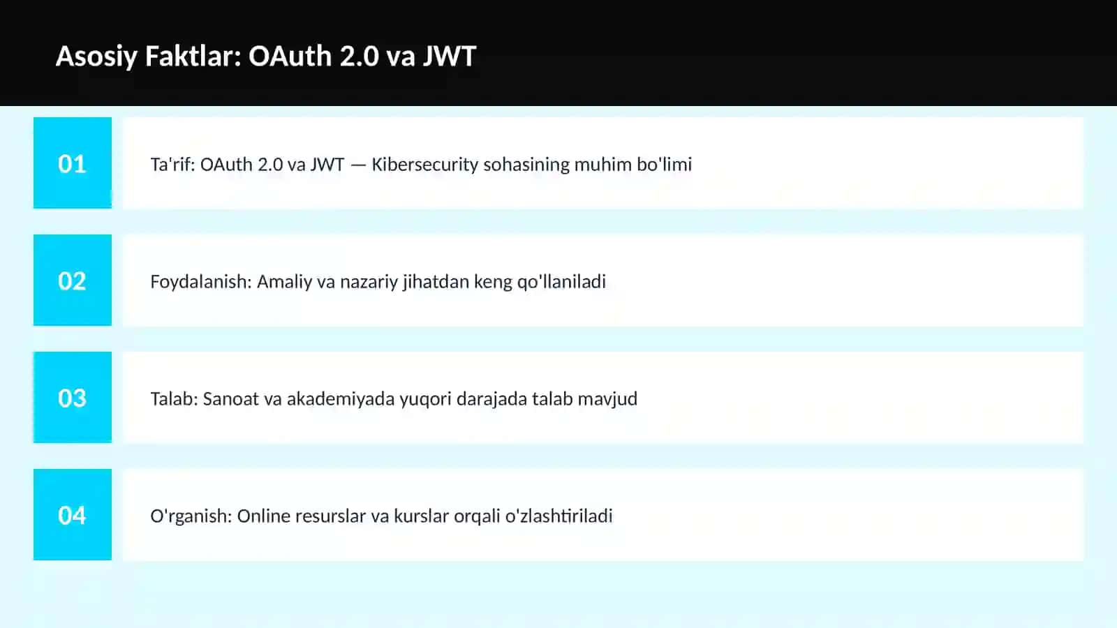 OAuth 2.0 va JWT 3
