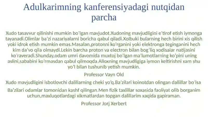 Xudotasavvur qilinish imumkini bo’lgan mavjudot 3