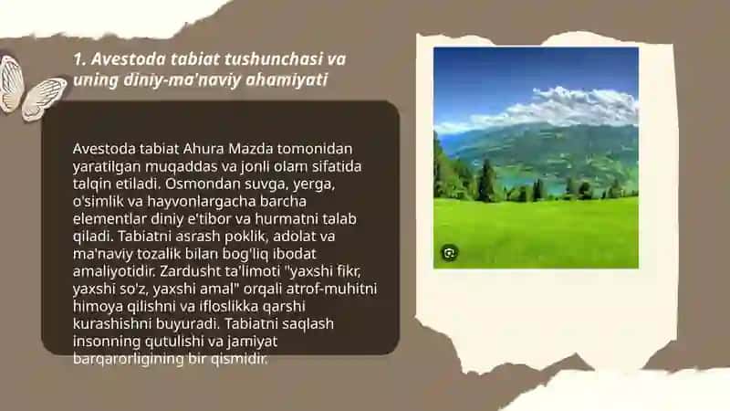 "Avesto"da tabiatni asrash haqidagi fikr va mulohazalar 3