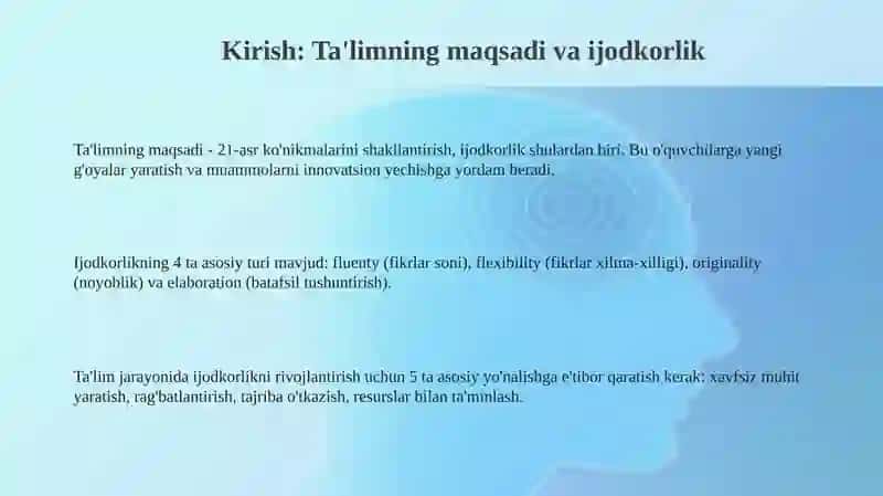 Boshlang'ich sinf ona tili darslarida kreativlikka o'rgatishda mashqlardan foydalanish 3