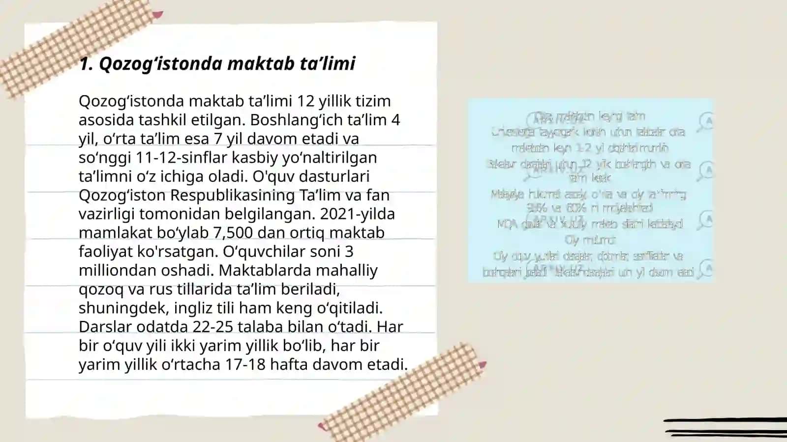 Qozogʻistonda maktab taʼlimi 3