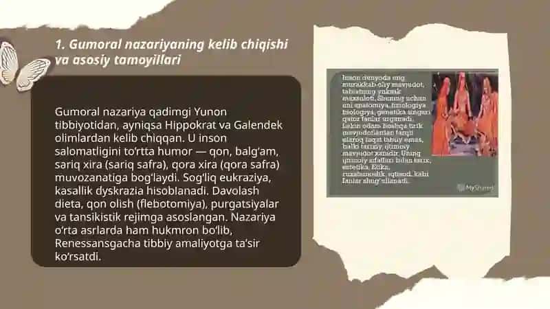 Kasalliklar va inson paydo boʻlishining gumoral nazariyasi 3