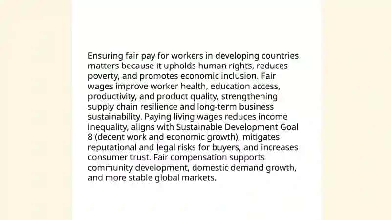 How we can ensure that workers in developing countries are paid fairly for the goods and services we import 3