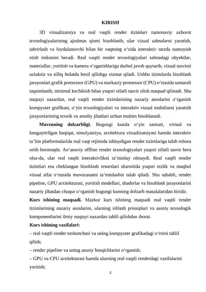 Real vaqtli render tizimlarida optimizatsiya usullari 3