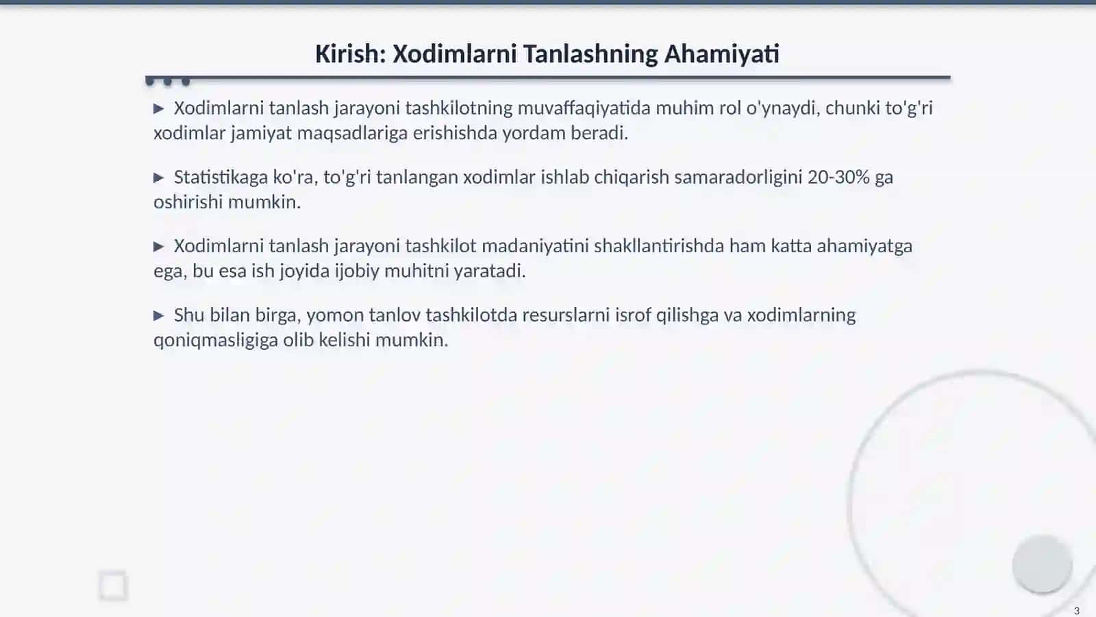 Inson Resurslari Fanidan Xodimlarni Tanlash Jarayoni 3